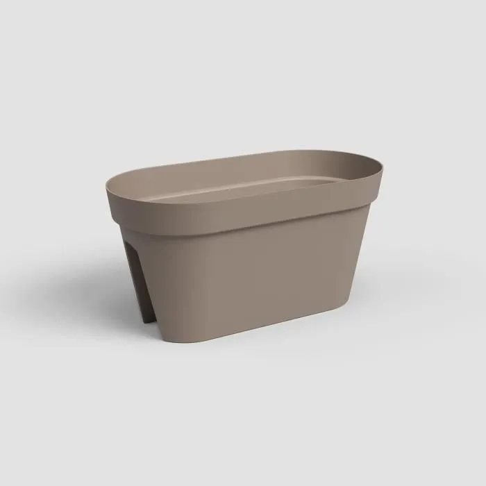 Artevasi Jardinière de balcon Capri - 30x60x30 cm - Gris taupe - 26,8 litres - Pour balcon élégant - Fixation facile Artevasi Jardinière de balcon Capri - 30x60x30 cm - Gris taupe - 26,8 litres - Pour balcon élégant - Fixation facile