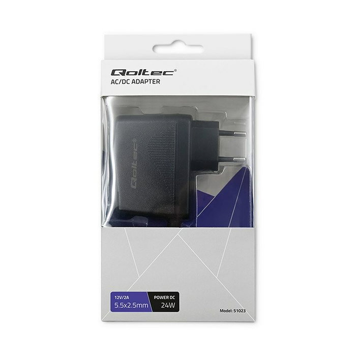 QOLTEC Bloc d'alimentation 12V DC 24W, connecteur 5,5/2,5, 1,2m QOLTEC Bloc d'alimentation 12V DC 24W, connecteur 5,5/2,5, 1,2m