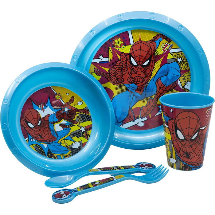 Spider-Man Ensemble de Vaisselle pour Enfants 5 Pièces