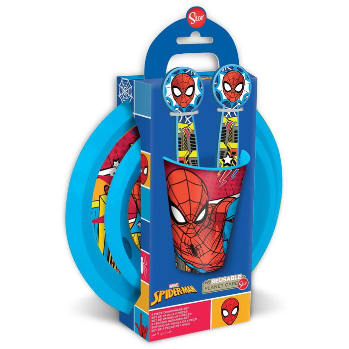 Spider-Man Ensemble de Vaisselle pour Enfants 5 Pièces