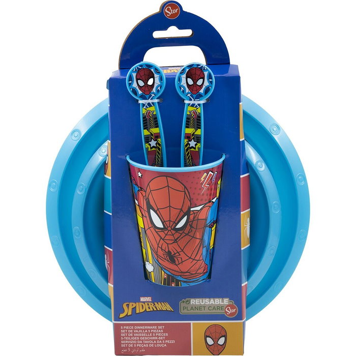 Spider-Man Ensemble de Vaisselle pour Enfants 5 Pièces
