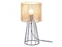 Giftdecor Lampe de Table Tulipa Conique Métal Noir et Naturel 20.5x20.5x30 cm (Set de 4)