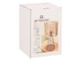 Giftdecor Lampe de Table Tulipa Conique Métal Noir et Naturel 20.5x20.5x30 cm (Set de 4)