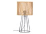 Giftdecor Lampe de Table Tulipa Conique Métal Noir et Naturel 20.5x20.5x30 cm (Set de 4)