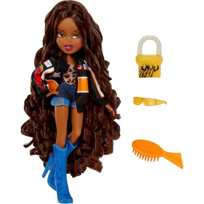 Bratz - Poupée Sasha Goin' Out, poupée mannequin à collectionner avec tenue, sac à main et lunettes de soleil - pour 6 ans et plus