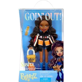 Bratz - Poupée Sasha Goin' Out, poupée mannequin à collectionner avec tenue, sac à main et lunettes de soleil - pour 6 ans et plus