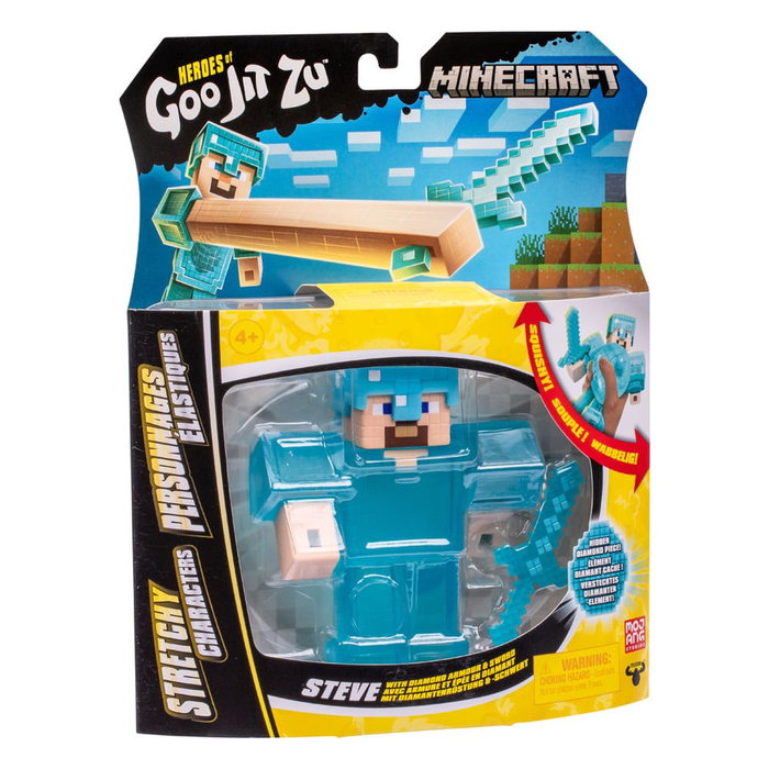 Moose Toys Minecraft Heroes of Goo Jit Zu Meteor Madness figurine extensible Steeve