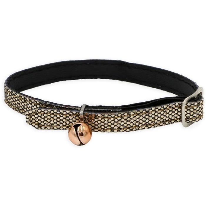 Aime Collier Bling Bling pailleté rouge avec grelot argenté