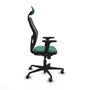 Piqueras y Crespo Chaise de Bureau avec Appui-tête 2D036G1 Vert émeraude