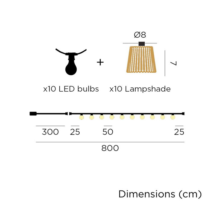 Guirlande lumineuse LED New Garden Okinawa 8 m 10 Solaire Guirlande lumineuse LED New Garden Okinawa 8 m 10 Solaire