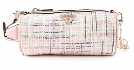 Guess Sac bandoulière Manhattan en tweed rose