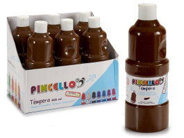 Pincello Pot de Peinture Tempera 400 ml Marron 6,5 x 18 x 6,5 cm (Set de 24)