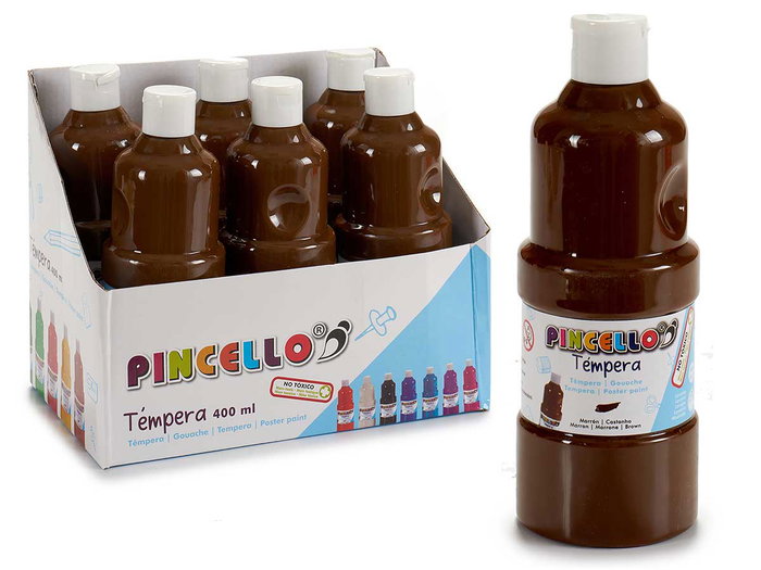 Pincello Pot de Peinture Tempera 400 ml Marron 6,5 x 18 x 6,5 cm (Set de 24) Pincello Pot de Peinture Tempera 400 ml Marron 6,5 x 18 x 6,5 cm (Set de 24)