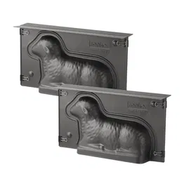 Zenker - Lot de 2 moules à gâteau 3D en forme d'agneau pascal (Lamala), antiadhésif, pour four, capacité 900 ml, 27.5 x 15 x 6.5 cm