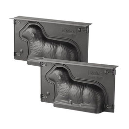 Zenker - Lot de 2 moules à gâteau 3D en forme d'agneau pascal (Lamala), antiadhésif, pour four, capacité 900 ml, 27.5 x 15 x 6.5 cm