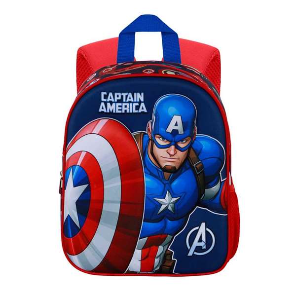 Karactermania Sac à dos 3D Captain America Patriot pour enfant - Dimensions 26 x 11 x 31 cm - Polyester et EVA Karactermania Sac à dos 3D Captain America Patriot pour enfant - Dimensions 26 x 11 x 31 cm - Polyester et EVA