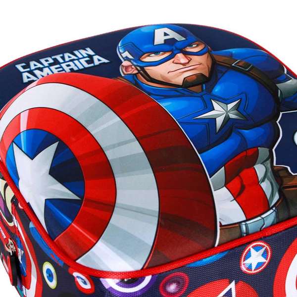 Karactermania Sac à dos 3D Captain America Patriot pour enfant - Dimensions 26 x 11 x 31 cm - Polyester et EVA Karactermania Sac à dos 3D Captain America Patriot pour enfant - Dimensions 26 x 11 x 31 cm - Polyester et EVA