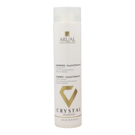 Arual Shampoing Crystal Diamond 250 mL - Réparation Intense pour Cheveux Abîmés avec Huile d'Argan et de Macadamia - Sans Paraben - Unisexe