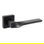System Poignée de porte Spinal avec rosace 52x52mm Zamak finition Noir Mat