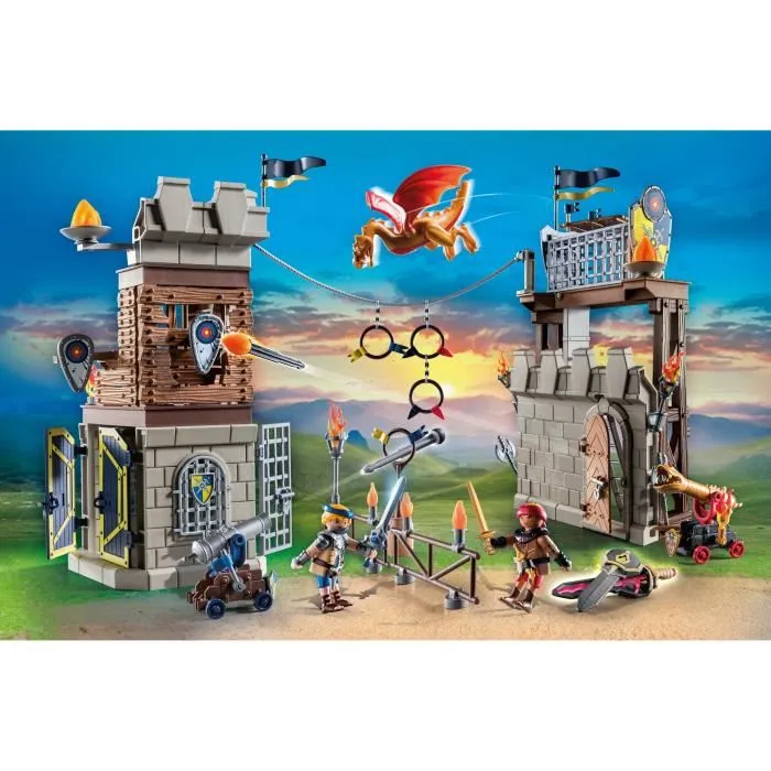 Playmobil 71298 Novelmore - Tournoi des Chevaliers avec dragon et tourelles - Jeu de construction 219 pièces - À partir de 4 ans