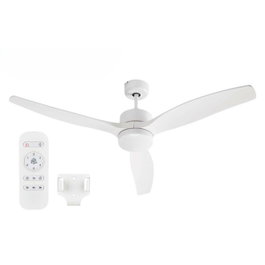 ARGON Ventilateur de plafond blanc avec lumière, 3 pales, 40W