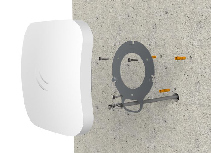 MikroTik cAP ac - Point d'accès Wi-Fi Dual-Band AC 2.4 GHz & 5 GHz, 2 ports Gigabit PoE 802.3af/at, IPsec, Antennes intégrées - Blanc