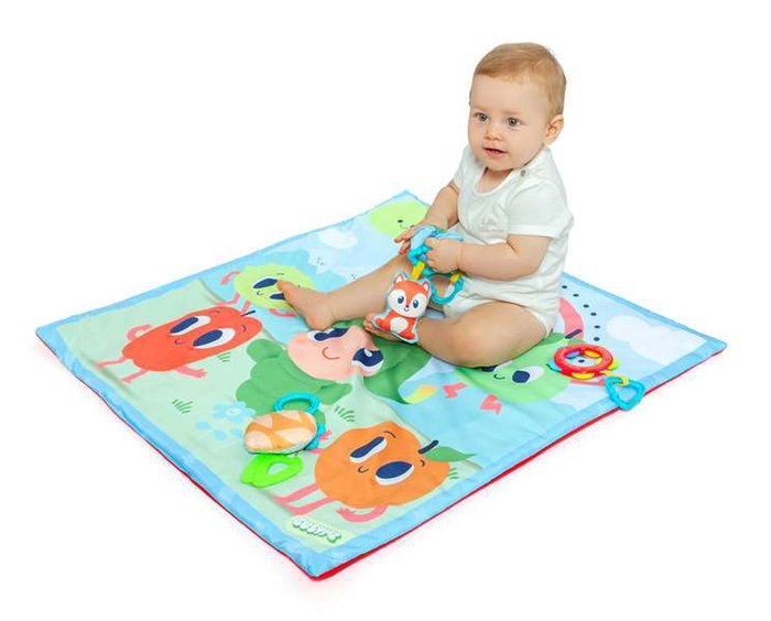 Molto Manta gimnasio - Tapis d'éveil et de gym 3 en 1 avec activités sonores pour nouveau-nés, 80 x 80 x 45 cm