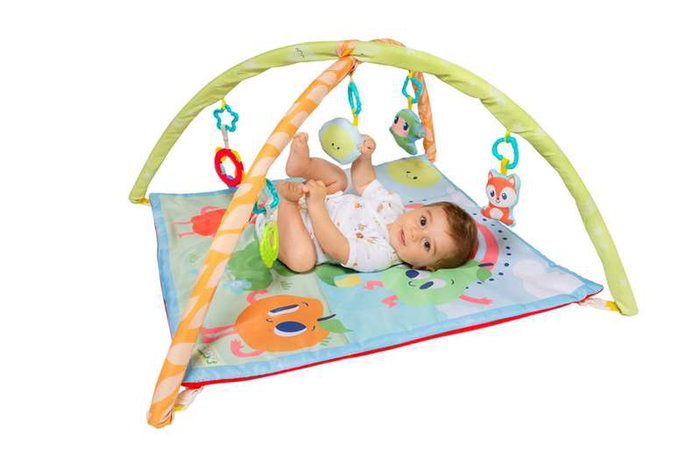 Molto Manta gimnasio - Tapis d'éveil et de gym 3 en 1 avec activités sonores pour nouveau-nés, 80 x 80 x 45 cm