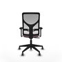 PIQUERAS Y CRESPO Chaise Motilla Synchro Rose et Blanc, Accoudoirs 3D, Base Noire