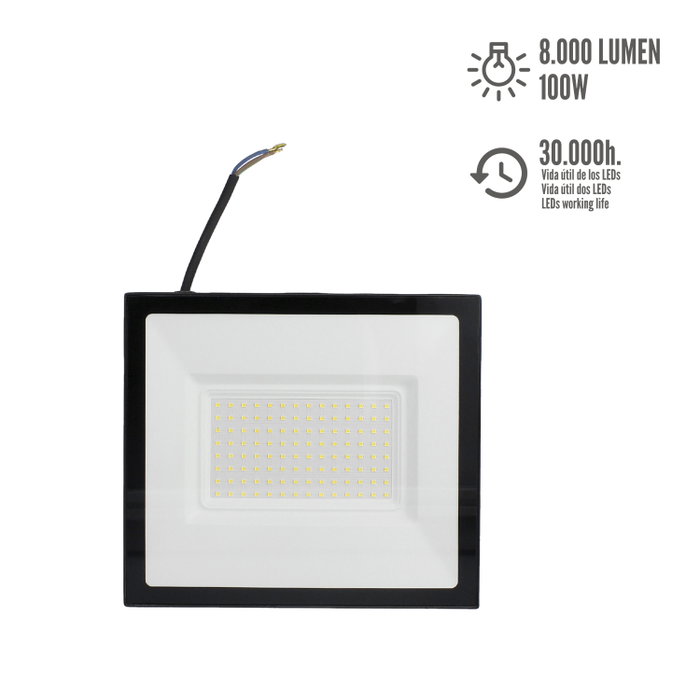 WOLFPACK LINEA PROFESIONAL Projecteur LED Plat 100W 4000K IP65