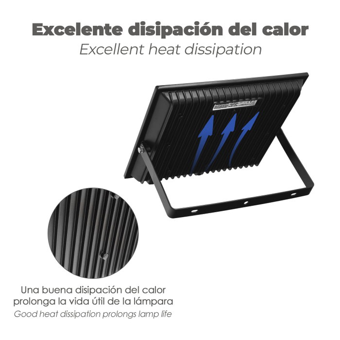 WOLFPACK LINEA PROFESIONAL Projecteur LED Plat 100W 4000K IP65