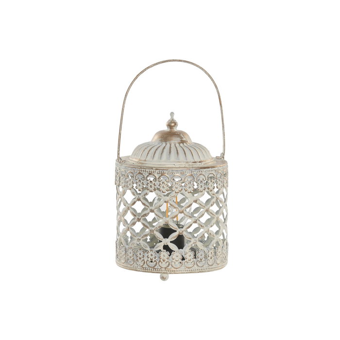 Lanterne Home ESPRIT Blanc Doré Métal Verre Arabe 13,5 x 13,5 x 19 cm Lanterne Home ESPRIT Blanc Doré Métal Verre Arabe 13,5 x 13,5 x 19 cm