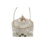 Lanterne Home ESPRIT Blanc Doré Métal Verre Arabe 13,5 x 13,5 x 19 cm