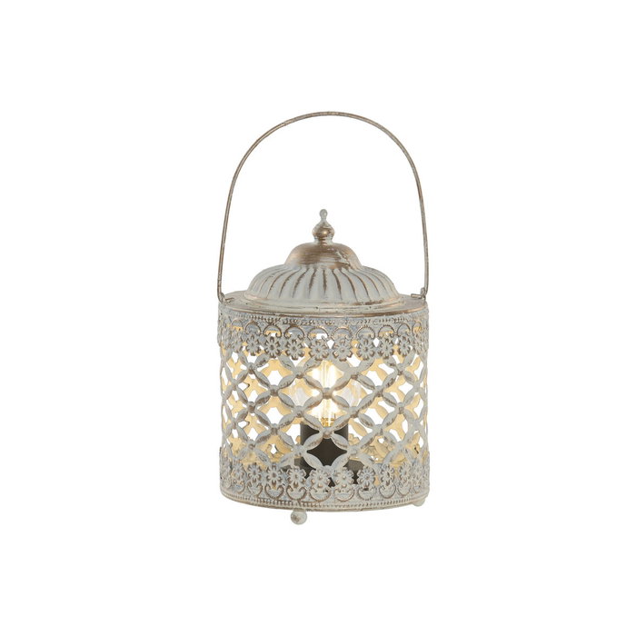 Lanterne Home ESPRIT Blanc Doré Métal Verre Arabe 13,5 x 13,5 x 19 cm Lanterne Home ESPRIT Blanc Doré Métal Verre Arabe 13,5 x 13,5 x 19 cm