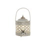 Lanterne Home ESPRIT Blanc Doré Métal Verre Arabe 13,5 x 13,5 x 19 cm