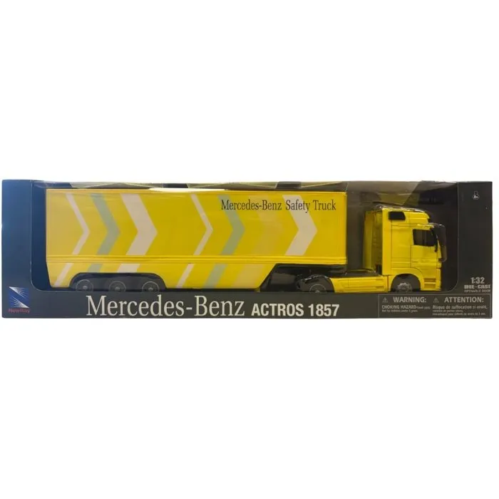 Newray Camion miniature de collection Mercedes Benz Actros 1857 avec remorque 1/32