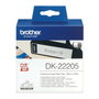 Brother DK-22205 - Rouleau de papier continu noir sur blanc pour étiquettes, 62 mm de large, 30,48 m de longueur