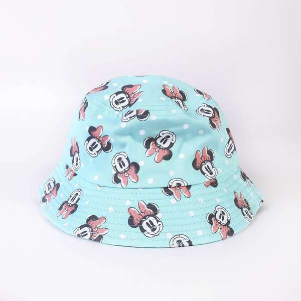 Cerdá - Bonnet de pêcheur Minnie pour enfants - Taille 52 cm (1 à 8 ans) - Turquoise - Coton