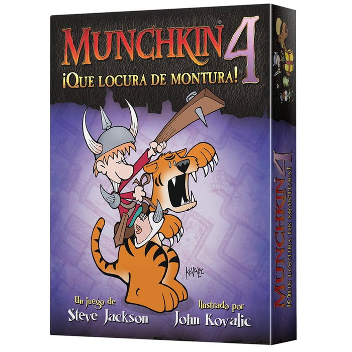 Asmodee Munchkin 4: ¡Que locura de montura! Extension Jeu de Cartes (112 cartes), Langue Espagnole Asmodee Munchkin 4: ¡Que locura de montura! Extension Jeu de Cartes (112 cartes), Langue Espagnole