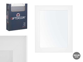 GIFTDECOR Miroir mural cadre blanc 38X48