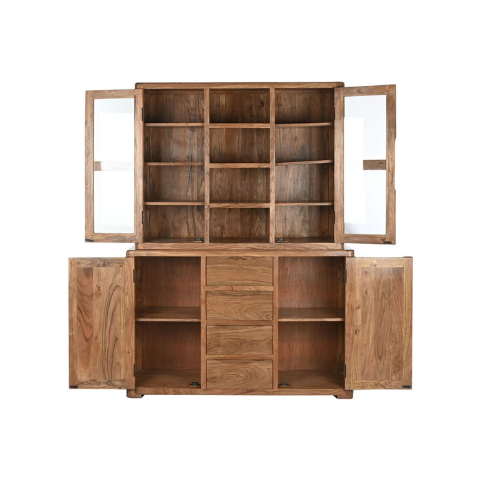 Présentoir Home ESPRIT Marron Verre Acacia 140 x 45 x 180 cm Présentoir Home ESPRIT Marron Verre Acacia 140 x 45 x 180 cm