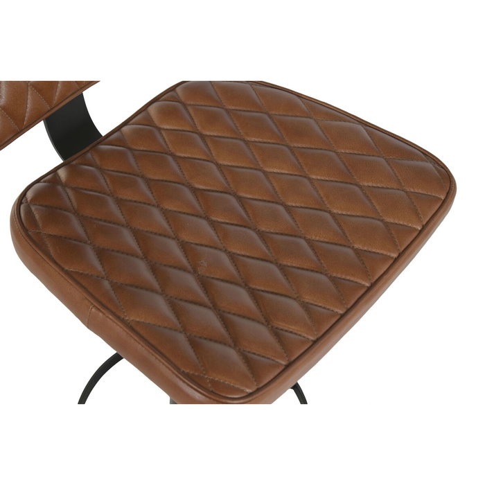 Home ESPRIT Tabouret Cuir Fer