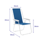 Marbueno 10170 Chaise Pliante en Acier Assortie pour Plage et Piscine 59x51x83 cm