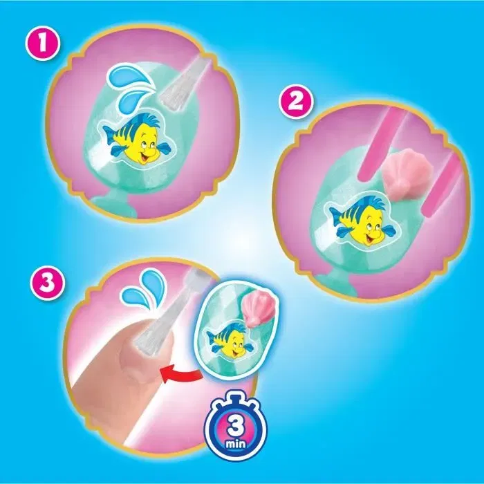 Aquabeads Coffret Manucure Princesses Disney - Perles Aquatiques Autocollantes - 35071 - Loisir Créatif Enfant Dès 4 Ans - 40 Ongles à Décorer