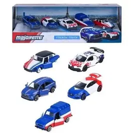 Majorette Coffret Cadeau French Touch Bleu - 5 Voitures Miniatures Métalliques à l'Échelle 1/64 avec Parties Ouvrantes - Modèle Exclusif - Dès 3 Ans