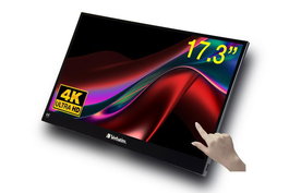 Verbatim PMT-17-4K Écran Portable Tactile 17.3" 4K Ultra HD IPS avec Housing Métal et Connectivité USB-C/HDMI