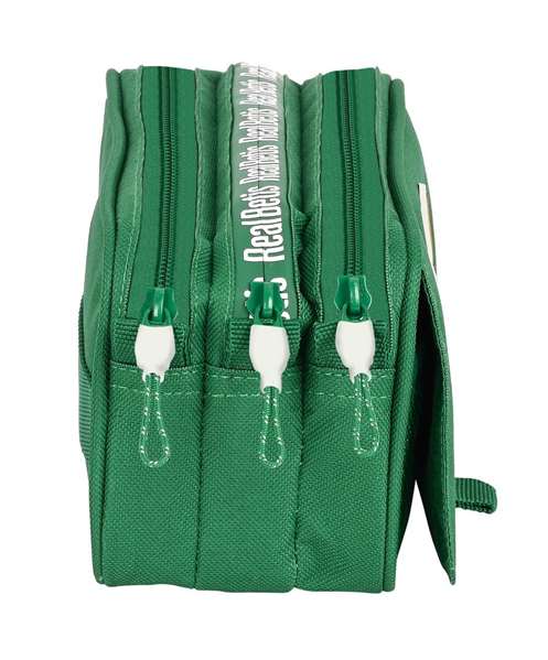 Safta Portatodo Triple Big Real Betis Balompié - Boîte de Rangement en Polyester Recyclé 600D REACH, Vert, 21,5 x 10 x 8 cm