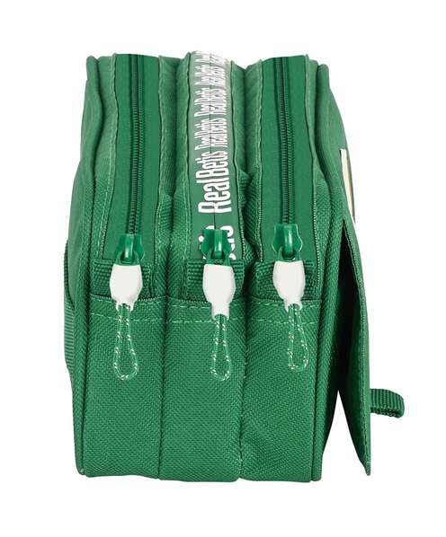 Safta Portatodo Triple Big Real Betis Balompié - Boîte de Rangement en Polyester Recyclé 600D REACH, Vert, 21,5 x 10 x 8 cm