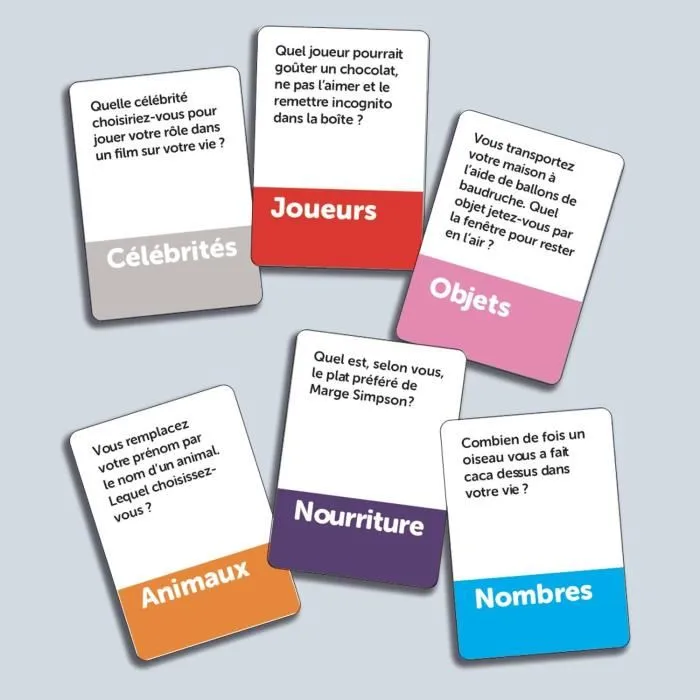 MEGABLEU Jeu d'ambiance Questions Dingues à Poser à vos Amis - Jeu de société à partir de 14 ans - Durée 20 min - Version française