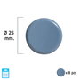 MAURER Patin gris PTFE Ø25 (blister 8 unités)